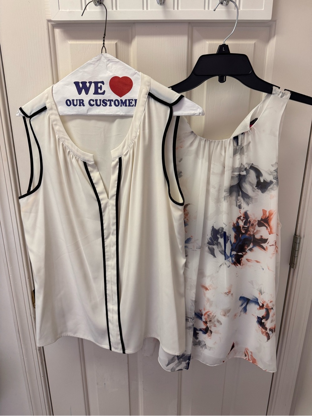 Bundle of 2 size Large sleeveless blouses